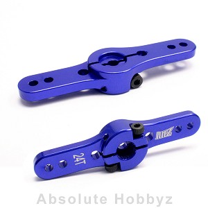 AHZ Aluminum Adjustable Servo Horn Double Arm Hitec Blue (24T)