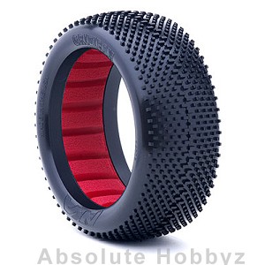 AKA Racing Gridiron II 1/8 Buggy Tires (Super Soft) w/ Red Inserts (1pr)