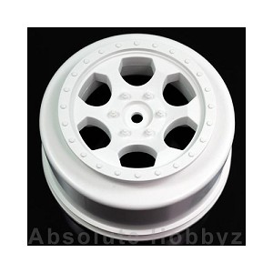 DE Racing +3mm offset Trinidad Wheel (Associated SC10 4x4) - (F/R) - White