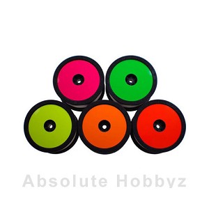 DE Racing 1/10 Buggy Wheel Sticker Disk (Orange) (8pcs)