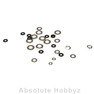 Losi Washer Assortment, 6 sizes (27): 5IVE-T,MINI WRC