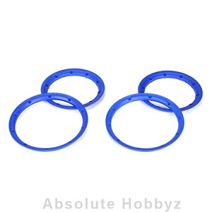 Losi Beadlock Set, Inner & Outer Blue (2): 5IVE-T