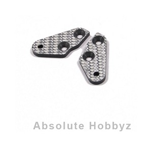 Mugen Silver Graphite Front Upright Arm Mounts Truggy (L/R) MBX6TR
