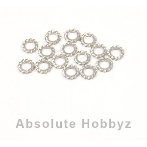 RC Screwz Stainless 5mm Serrated Washer - Qty 15
