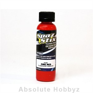 Spaz Stix Fire Red Fluorescent Airbrush (2oz Bottle)