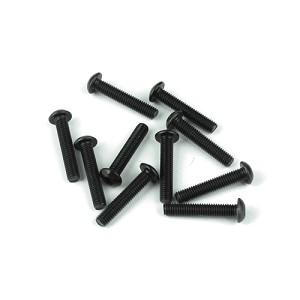 Tekno M3x16mm Button Head Screws (black, 10pcs)
