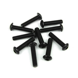 Tekno M4x18mm Button Head Screws (black, 10pcs)