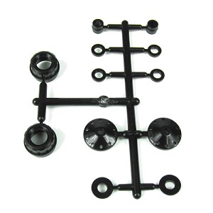Tekno Shock Shaft Guide, Piston and Bushing Set (for 2 shocks)