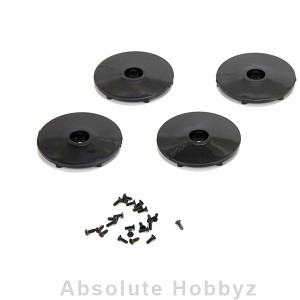 Team Losi Racing Wheel Disk, Black w/Screws (4): 22SCT/2.0