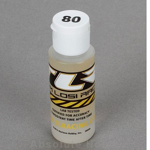 Team Losi Racing Silicone Shock Oil, 80 Wt, 2 Oz