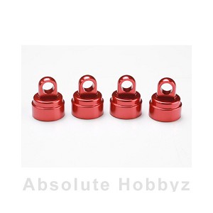 Traxxas Shock Caps Alum Red (4)