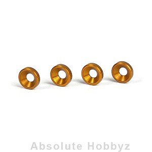 XRAY Aluminum Countersunk Shim - Orange (4)