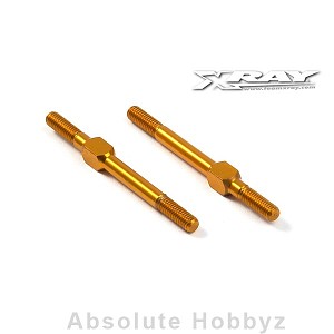 XRAY Aluminum Adjustable Turnbuckle 39mm M3 L/R - Orange (2)