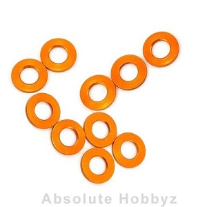 XRAY 3x6x0.5mm Aluminum Shim (Orange) (10pcs)