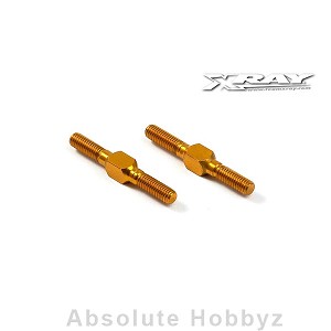 XRAY Aluminum Adjustable Turnbuckle 26mm M3 L/R - Orange (2)
