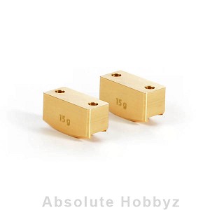 XRAY Brass Rear Upright Weight 15g (2)