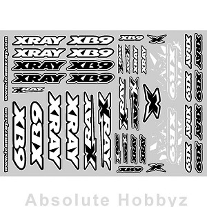 XRAY XB9 Sticker For Body - White