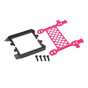 JConcepts Carbon Logo - Cargo Net Battery Brace (Pink)