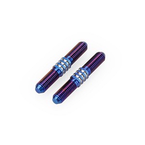 JConcepts HB D819/E819 Worlds Spec Fin Titanium Steering Turnbuckle (Blue) (2)