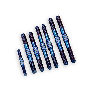 JConcepts Losi 8IGHT-X 2.0 Fin Titanium Turnbuckle Kit (Blue) (7pcs)