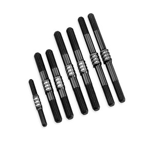 JConcepts Losi 8IGHT-X 2.0 Fin Titanium Turnbuckle Kit (Black) (7)