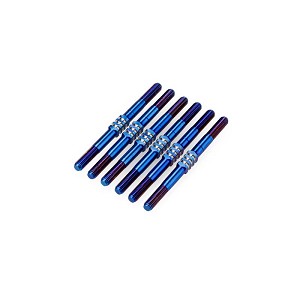 JConcepts TLR 22 5.0 3.5mm Fin Titanium Turnbuckle Kit (Blue) (6)