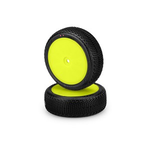 JConcepts Fuzz Bite LP 4wd Front Pre-Mounted Yellow (Pink Compound) (2)
