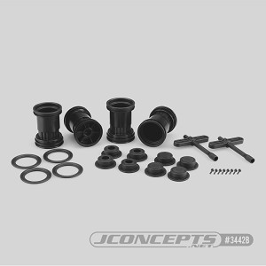 JConcepts Tribute 1/24th Mini Monster Truck Wheels (Black) (4)