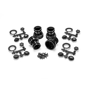 JConcepts Losi Mini LMT Mini Tribute Wheels w/Hex Adaptors (Black) (4)