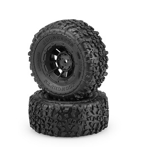 JConcepts Slash Pre-Mounted Landmines SC Tires w/Hazard Wheels (Yellow) (2)