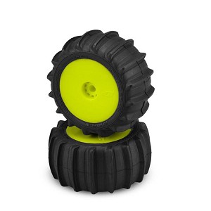 JConcepts Mini-T 2.0 Animal Pre-Mounted Rear Tires (Yellow) (Green) (2)