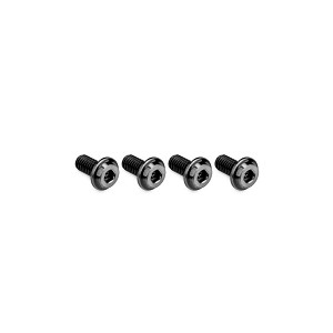 JConcepts 3x6mm Top Hat Titanium Screws (Black) (4pcs)