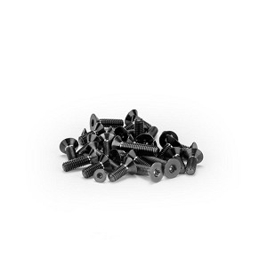 JConcepts RC10 B7/B7D Titanium Lower Screw Set (Black) (28pcs)