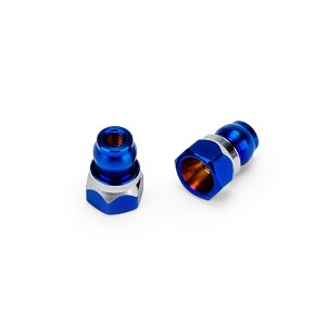 JConcepts RC10B7/B7D 8mm Fin Titanium Front Shock Stand-Offs (Blue) (2pcs)
