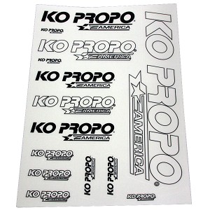 KO Propo America Black & White Decal