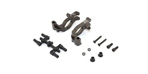 Kyosho MP10 Aluminum Front Hub Carrier (Gunmetal) (22°) (2)