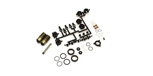 Kyosho Velvet Coated Aluminum Triple Cap 30mm Threaded Big Bore Shock Set (2)