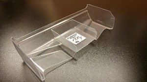 LeadFinger Racing Pre-Cut 1:8 Lexan Hammer wing (Clear) W/ Stabilizer (1)