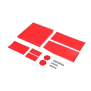 Losi Wing Panel Set Red: 22S Sprint