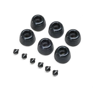 Losi Promoto-MX-SM Rubber Lean Bar Wheels & Stops (6): PM-SM