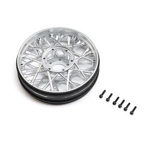 Losi Promoto-MX-SM Front Wheel Set, Satin Chrome: PM-SM