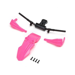 Losi Promoto-MX-SM Fender, Handguards & Handle Bars, Pink: PM-SM