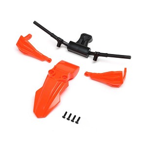 Losi Promoto-MX-SM Fender, Handguards & Handle Bars, Orange: PM-SM