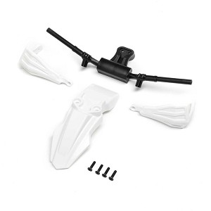 Losi Promoto-MX-SM Fender, Handguards & Handle Bars, White: PM-SM