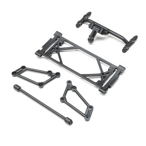 Losi Front Wing Mount Set Black: 22S Sprint