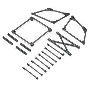 Losi Top Wing Mount Set Black: 22S Sprint