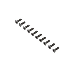 Losi Flat Head Screws, Stl, BO, M4 x 14mm (10)