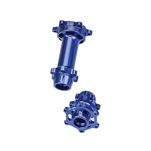 Losi Aluminum Hub Set, Machined, Blue: PM-MX