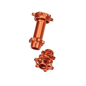 Losi Aluminum Hub Set, Machined, Orange: PM-MX