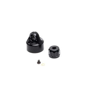 Losi Shock Cap Set, Aluminum, Black: PM-MX